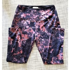 Rachel Zoe Tie Dye Tummy Control High Waist Rise Active Ankle Yoga Leggings sz L